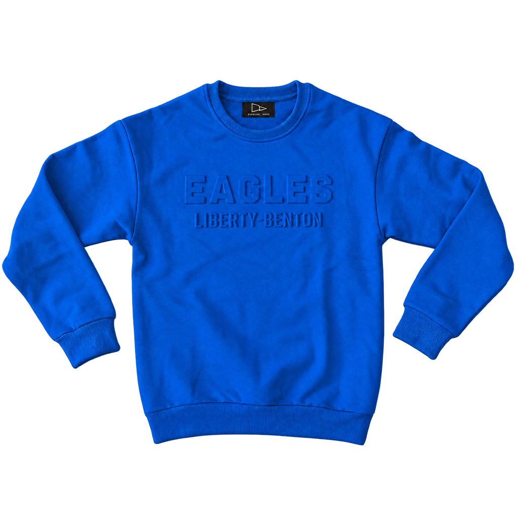 Liberty-Benton Eagles Tonal 3D Crewneck Sweatshirt
